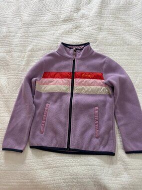 Cotopaxi Fleece Jacket Kids Small Purple Striped Full Zip Abrazo Layer